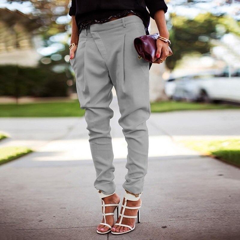 Damenhose Hohe Taille Stilvoll Mit Gürtel