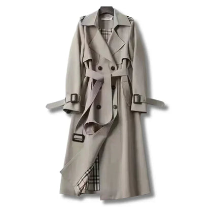 Damen Trenchcoat Klassisch Gürtel Winter
