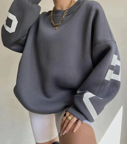 Damen Oversize Pullover Großgröße Modern