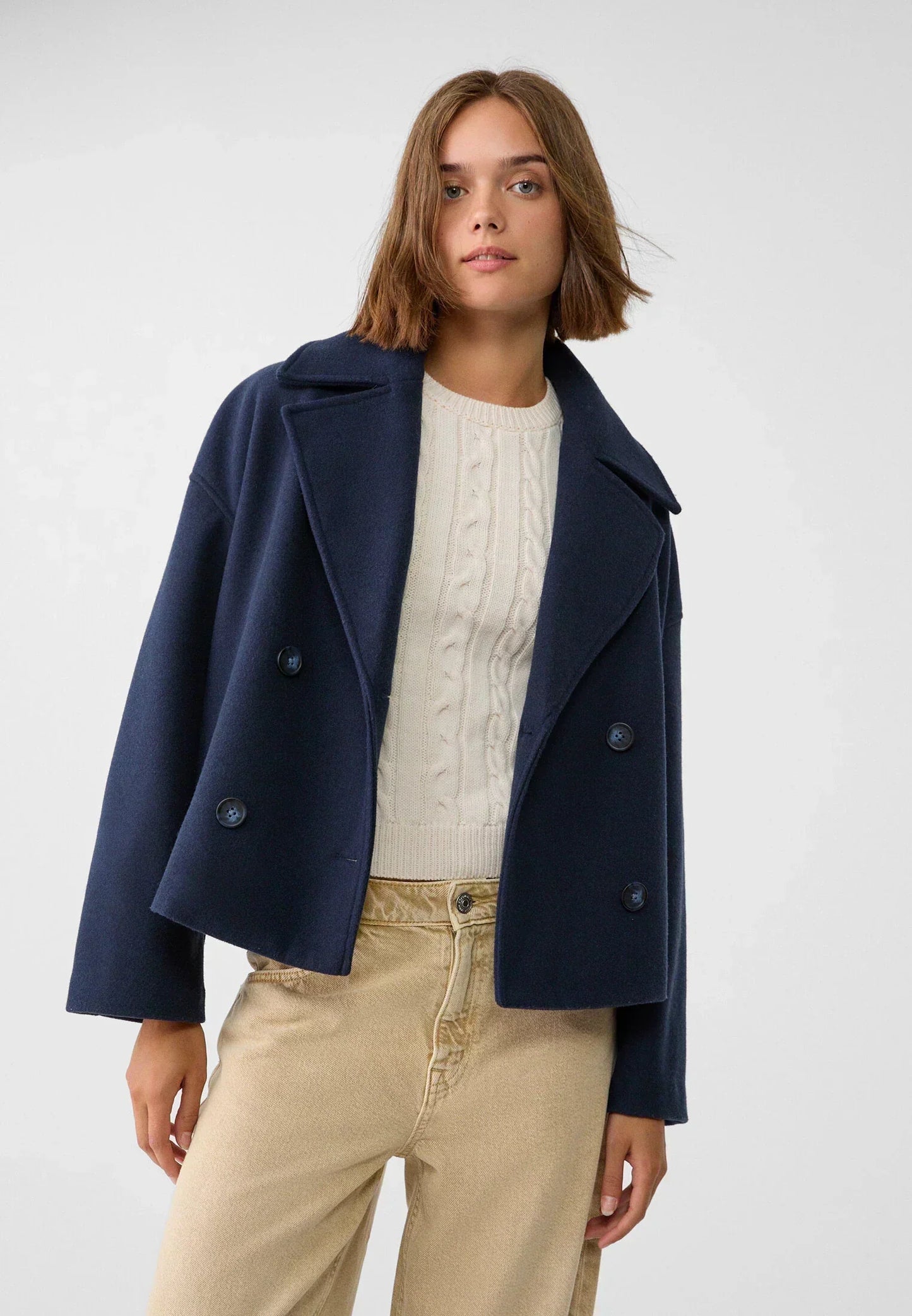 Damen Kurzjacke Slim Fit Klassisch