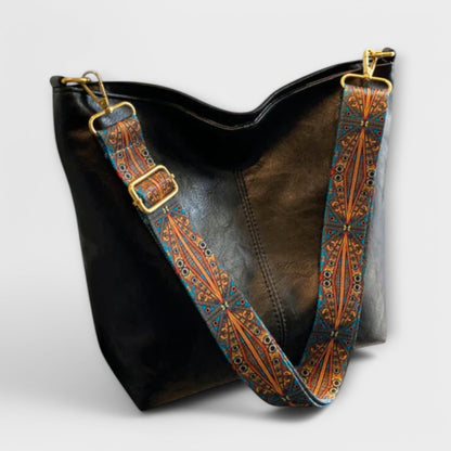 Damen Leder Schultertasche mit verstellbarem Riemen
