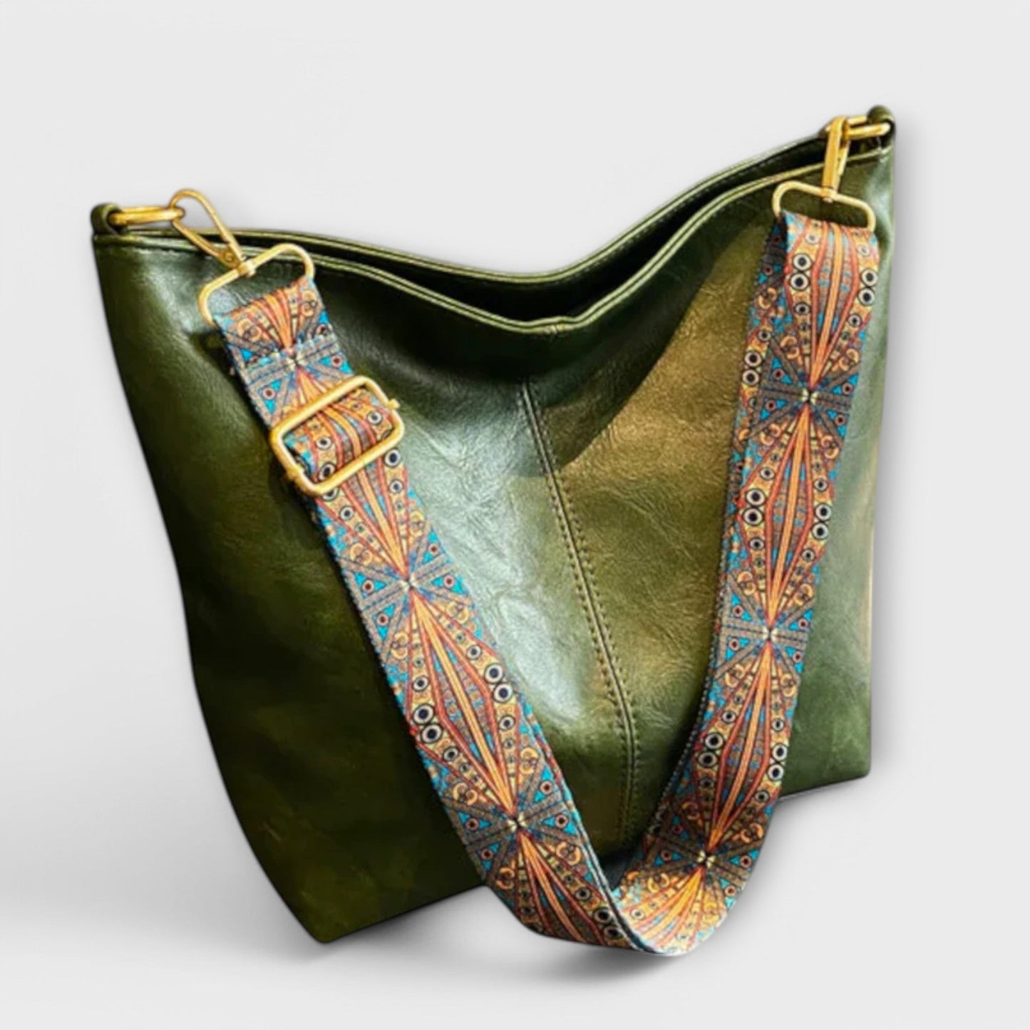 Damen Leder Schultertasche mit verstellbarem Riemen