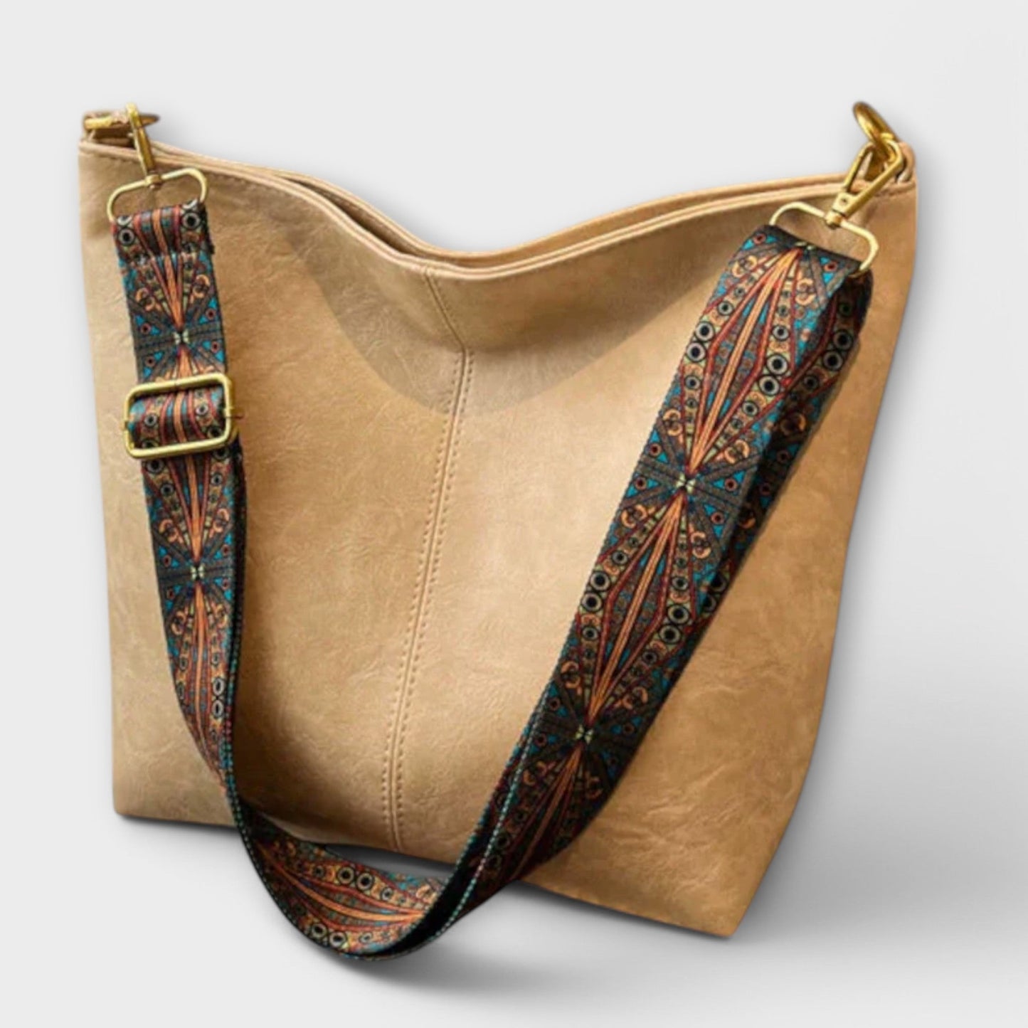 Damen Leder Schultertasche mit verstellbarem Riemen