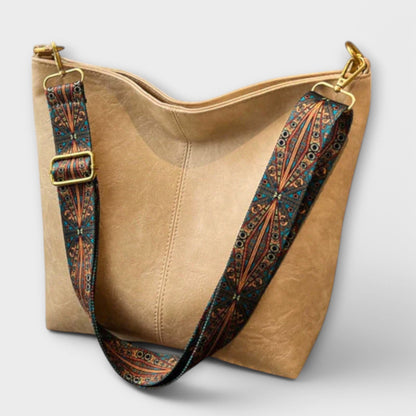 Damen Leder Schultertasche mit verstellbarem Riemen