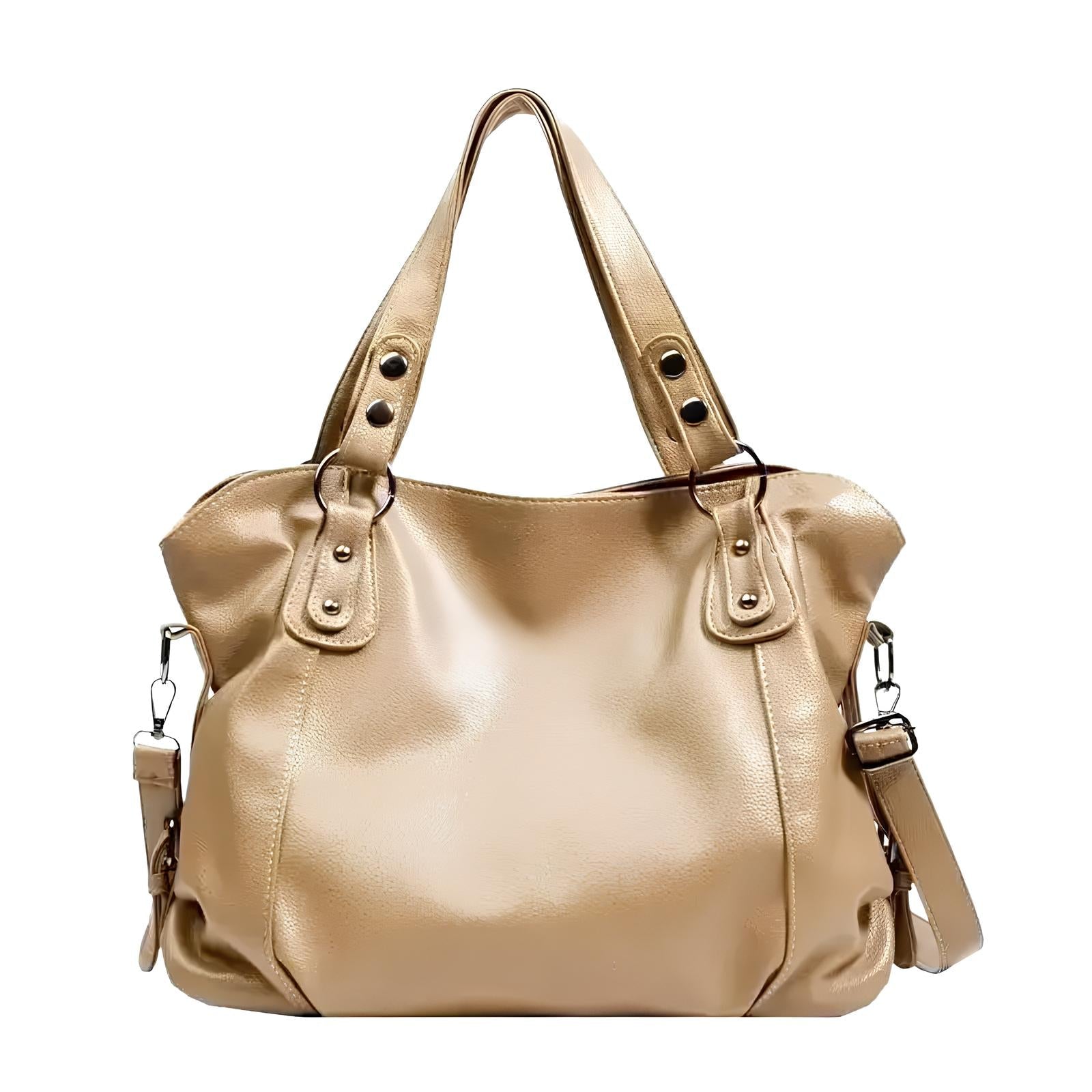 Beigefarbene Amara Handtasche mit Schulterriemen