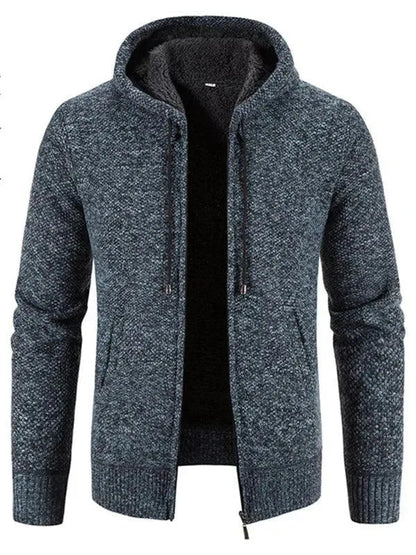 Herren Strickjacke Slim Fit Reißverschluss Modern
