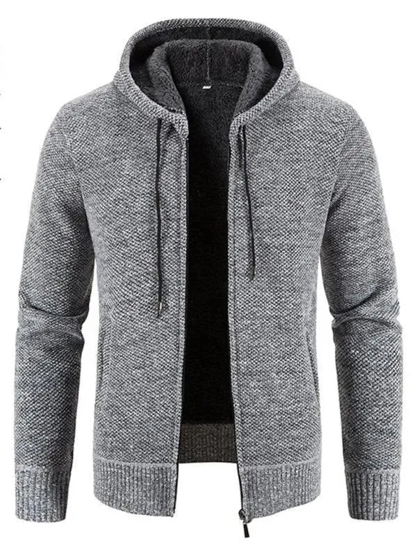 Herren Strickjacke Slim Fit Reißverschluss Modern
