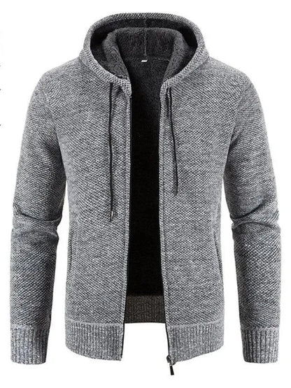 Herren Strickjacke Slim Fit Reißverschluss Modern