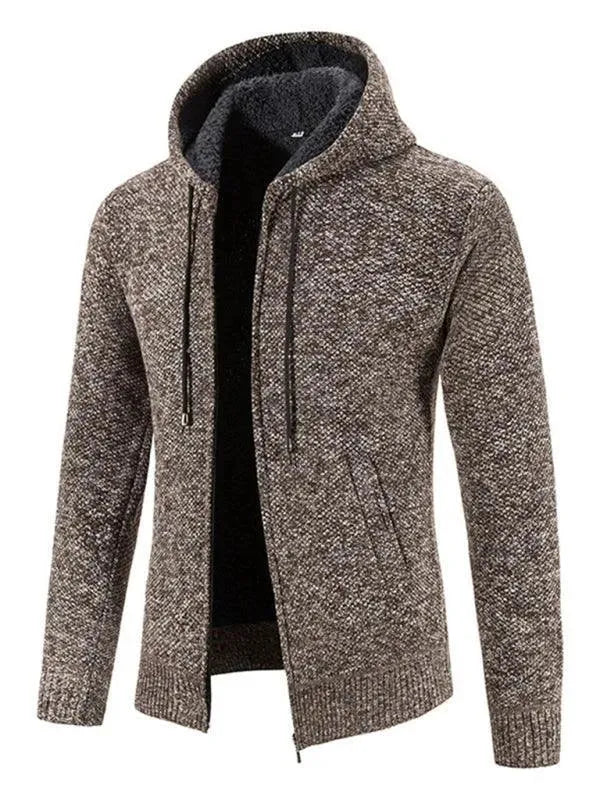 Herren Strickjacke Slim Fit Reißverschluss Modern