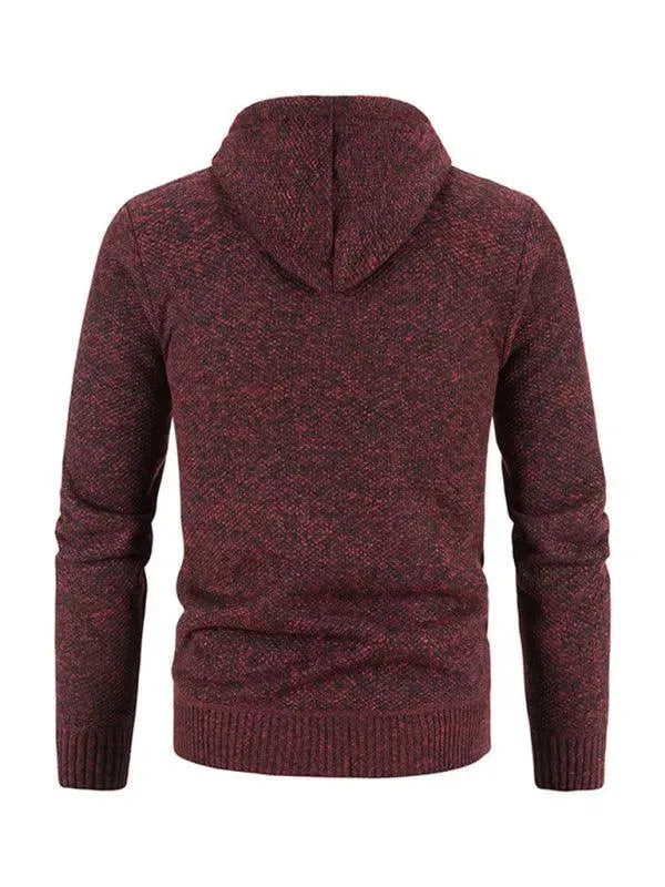 Herren Strickjacke Slim Fit Reißverschluss Modern Schwarz - Norvielle