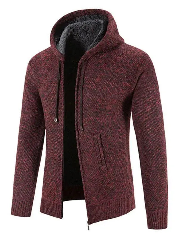 Herren Strickjacke Slim Fit Reißverschluss Modern