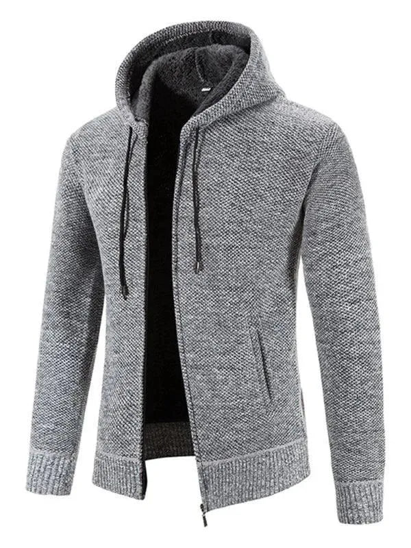 Herren Strickjacke Slim Fit Reißverschluss Modern