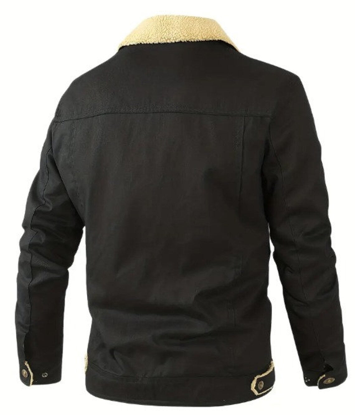 Herren Leder-Bomberjacke Jeansoptik
