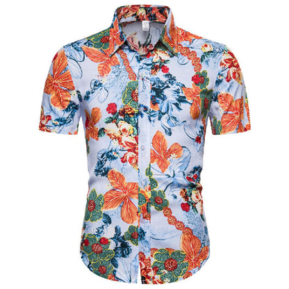 Herren Urlaubsshirt Leger mit Aufdruck - Norvielle