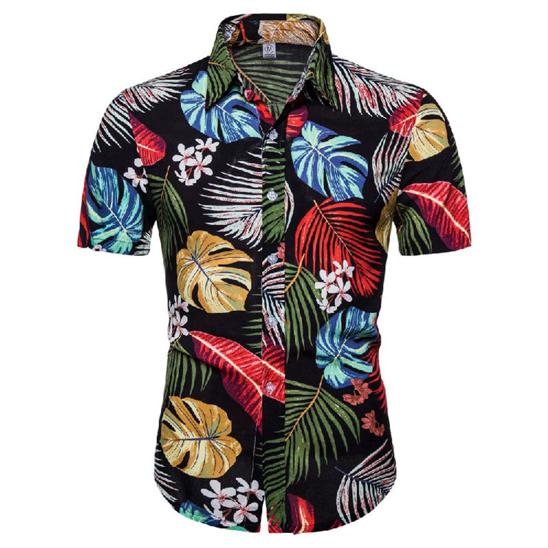 Herren Kurzarmhemd Baumwolle Vintage Modern - Norvielle