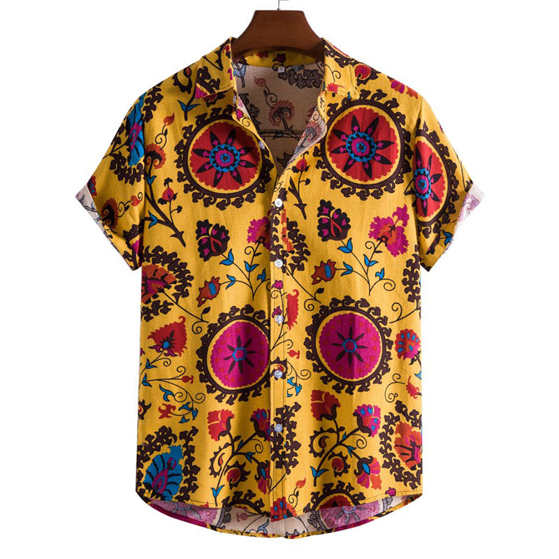 Herren Kurzarmhemd Cool Print - Norvielle