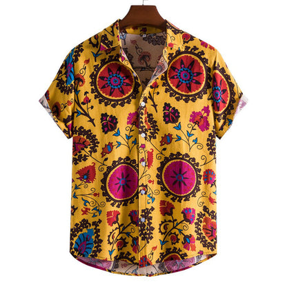 Herren Kurzarmhemd Cool Print - Norvielle