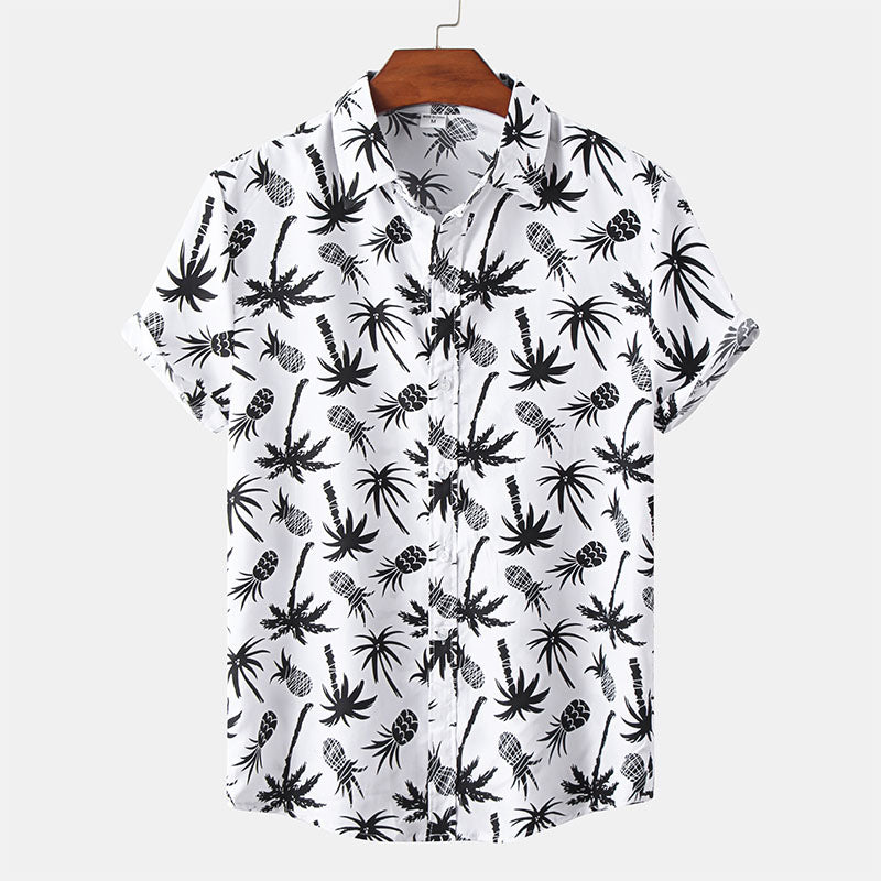 Herren T-Shirt Weiß Kurzarm mit Druck - Norvielle
