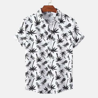 Herren T-Shirt Weiß Kurzarm mit Druck - Norvielle