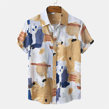 Herren Kurzarmhemd Boho-Style Bedruckt Cool - Norvielle