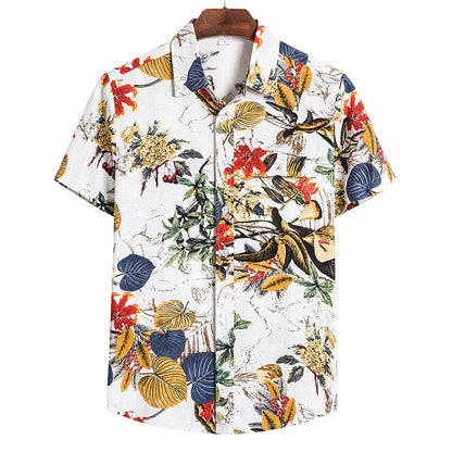 Männer Kurzarmhemd Retro-Druck Modern - Norvielle