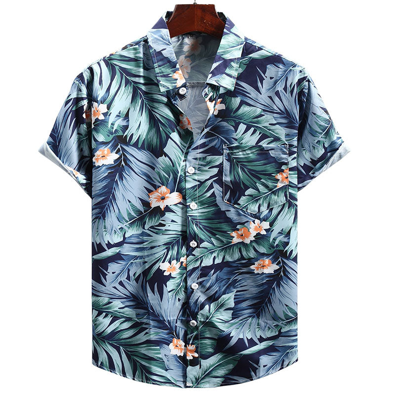 Herren Hawaii Hemd Kurzarm Sommer Modern - Norvielle