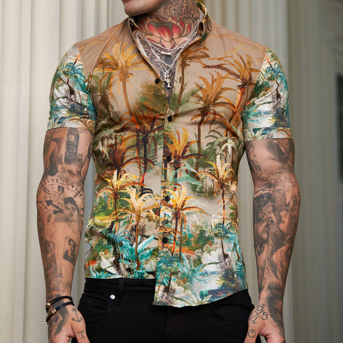 Herren Kurzarmhemd Bedruckt Cool Reverse Style