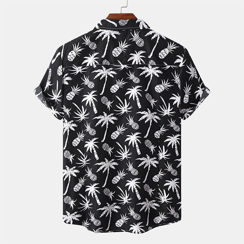 Herren Kurzarmhemd mit Logo-Druck