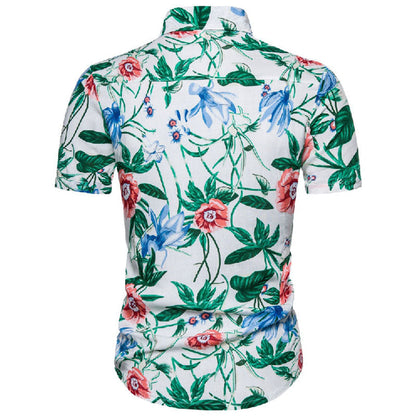 Herren Leinenhemd Baumwolle Sommer
