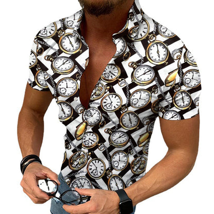 Herren Freizeithemd Ethno-Print Relaxed-Fit - Norvielle