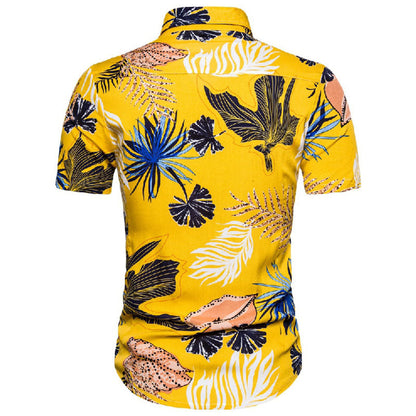 Herren Leinen-Hemd Sommer Baumwolle Leicht