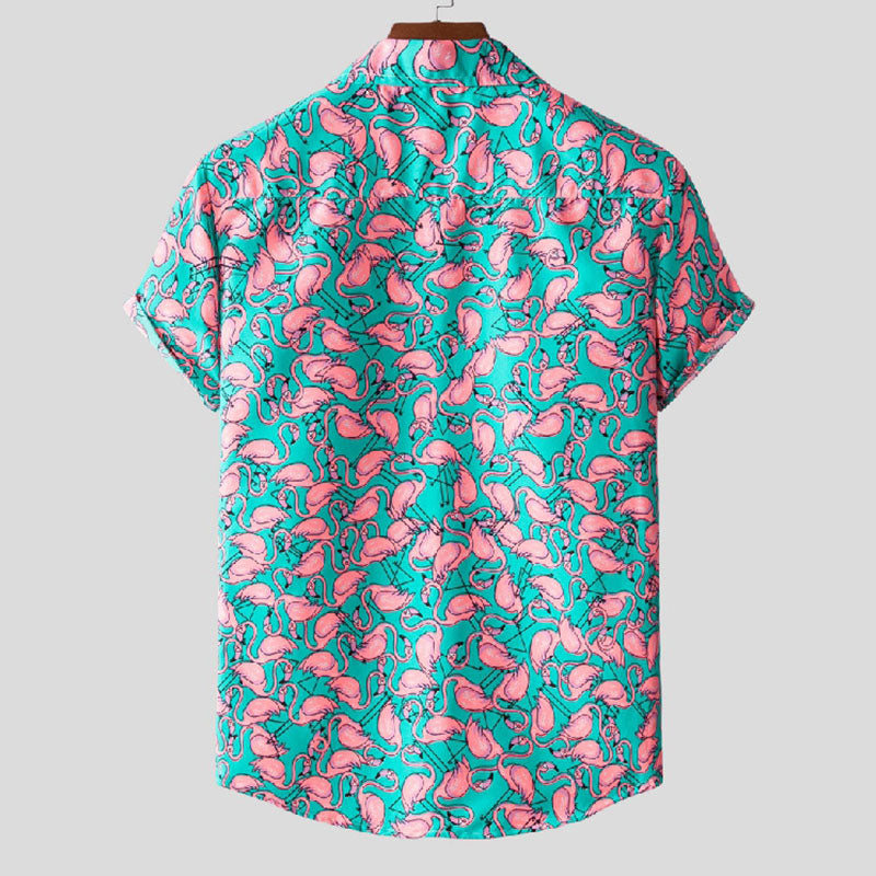Herren Hawaiihemd Leichtes Baumwolle Sommer