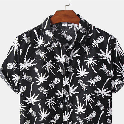 Herren Kurzarmhemd mit Logo-Druck