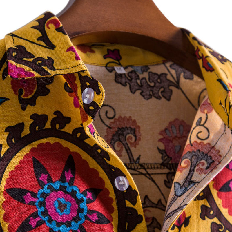 Herren Kurzarmhemd Cool Print
