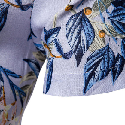 Herren Leinenhemd Baumwolle Modern Sommerweiß