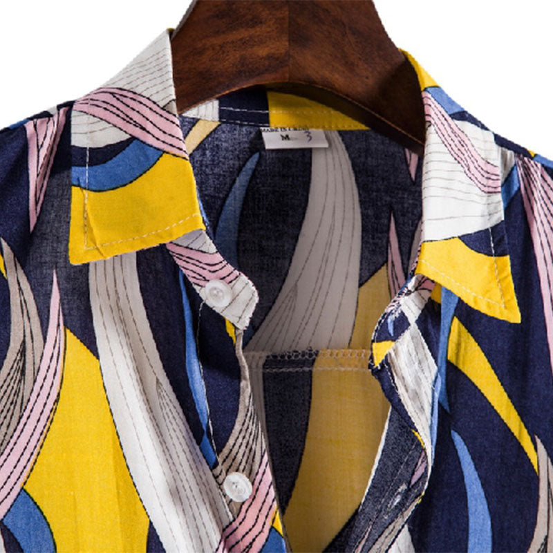 Herren Freizeithemd Boho Style Komfort Baumwolle