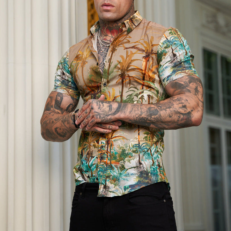 Herren Kurzarmhemd Bedruckt Cool Reverse Style