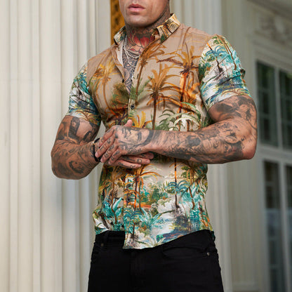 Herren Kurzarmhemd Bedruckt Cool Reverse Style