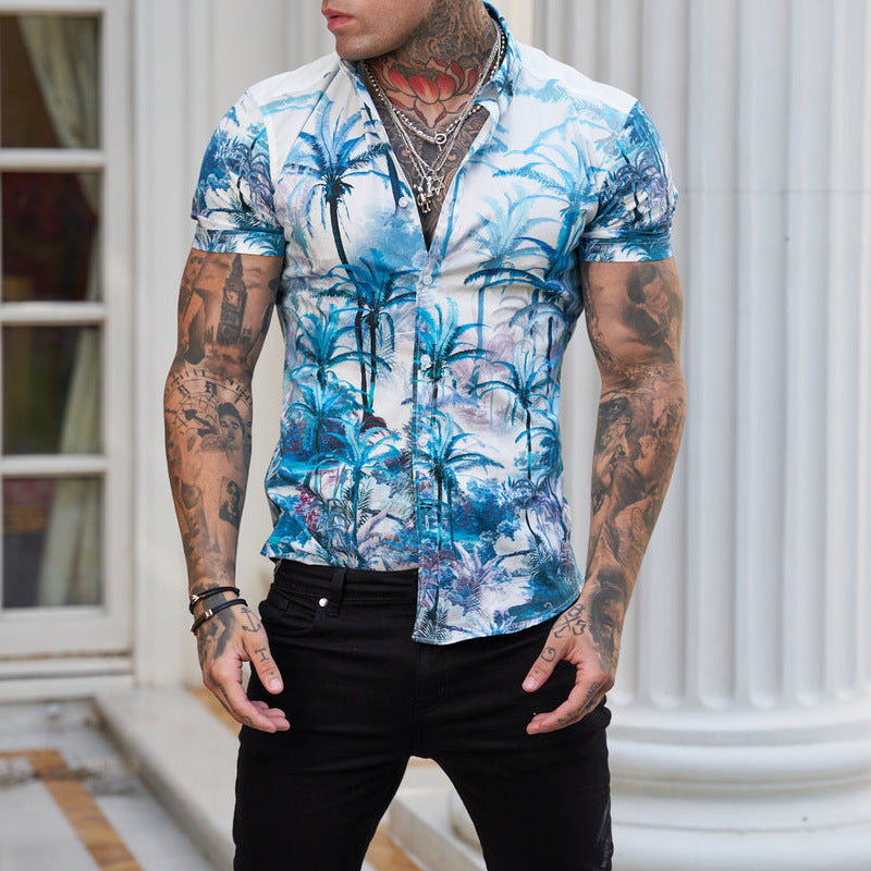 Herren Kurzarmhemd Bedruckt Cool Reverse Style