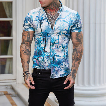 Herren Kurzarmhemd Bedruckt Cool Reverse Style