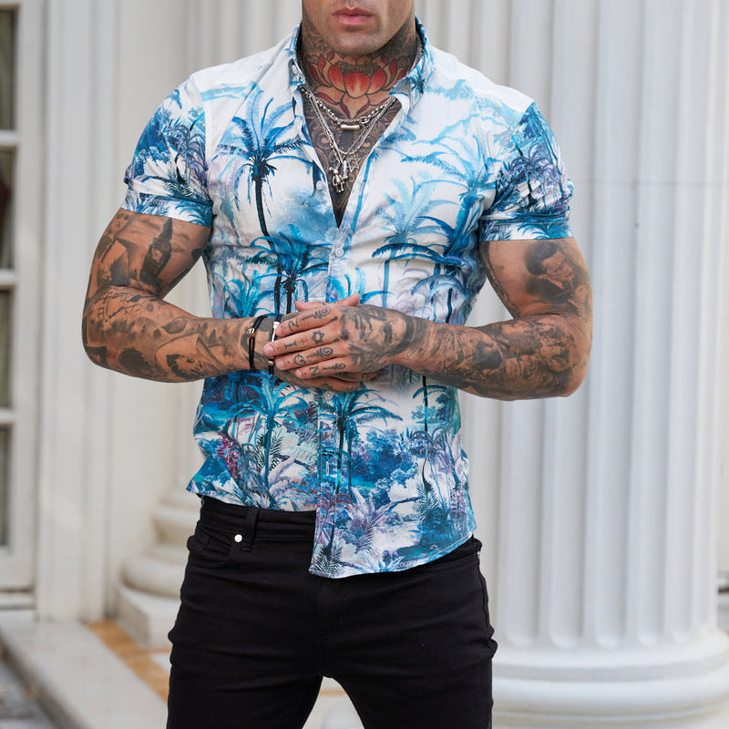 Herren Kurzarmhemd Bedruckt Cool Reverse Style