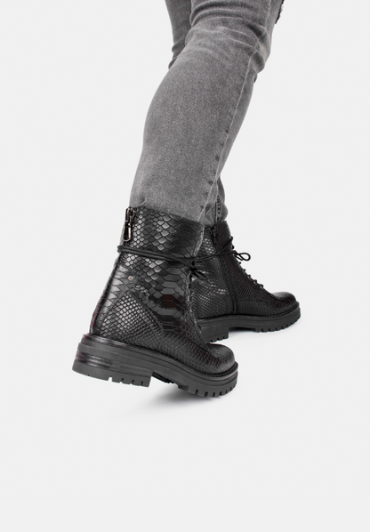 Damen Stiefel Hoch Schmal Leder