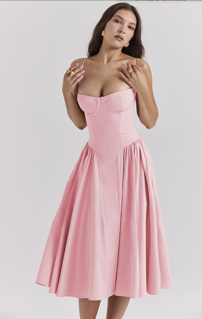 Damen Ärmelloses Sommerkleid aus Jute