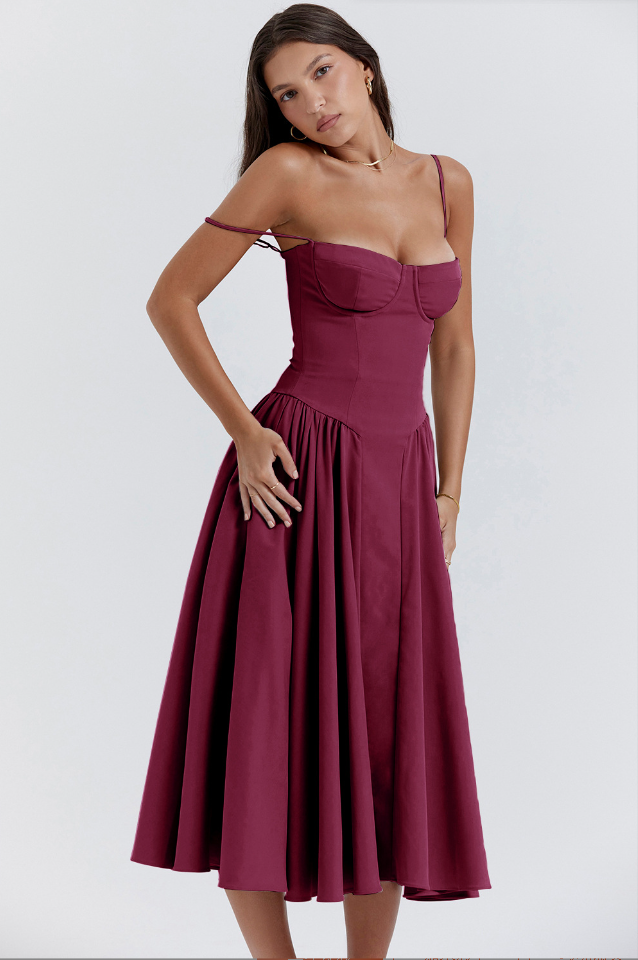 Damen Ärmelloses Sommerkleid aus Jute