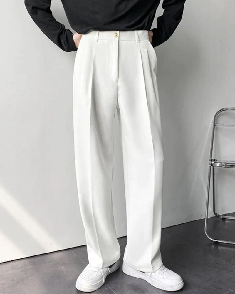 Enzo Damen Anzughose High-Waist Weites Bein