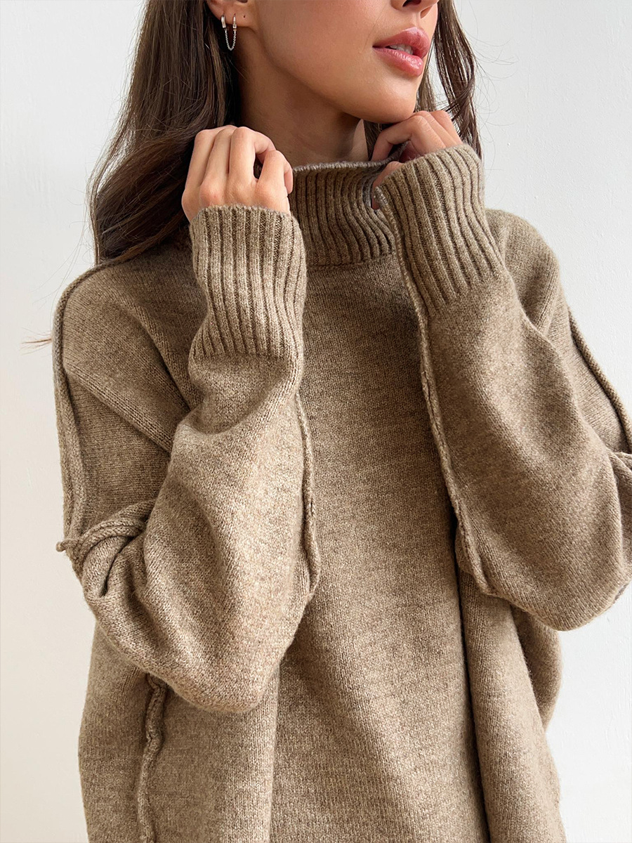 Damen Oversize Strickpullover Weich