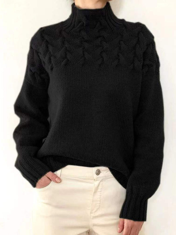 Weicher Damen Cashmere Rollkragenpullover Einfarbig