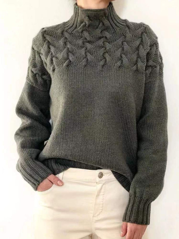Weicher Damen Cashmere Rollkragenpullover Einfarbig