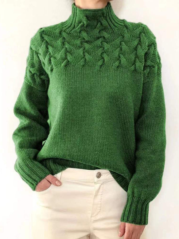 Weicher Damen Cashmere Rollkragenpullover Einfarbig