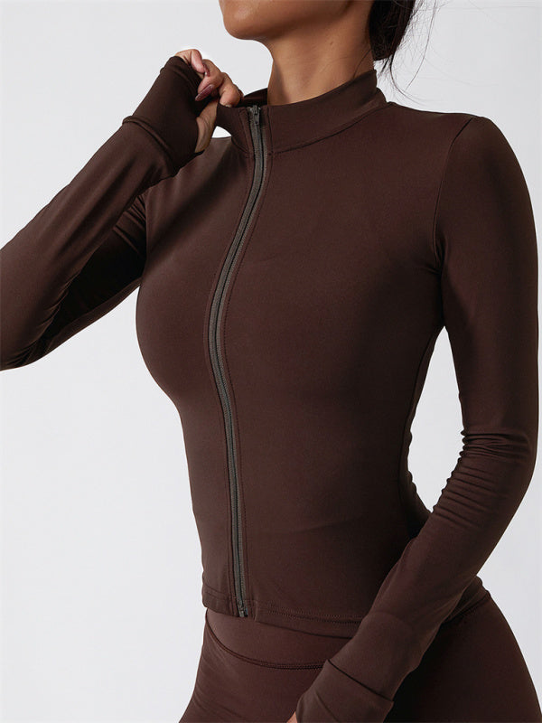 Damen Trainingsjacke Langarm Sportlich